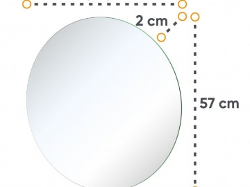 Kulaté zrcadlo KARLINO (CS-08)