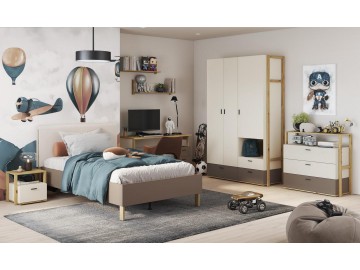 Postel s roštem 90 LIMERA barva dub artisan/lanýž