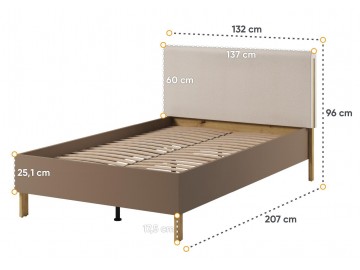 Polstrovaný záhlavník k posteli 120 LIMERA barva béžová