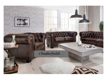 Křeslo Chesterfield Lord 1 kůže hnědá