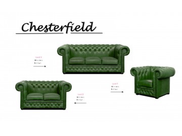 Křeslo Chesterfield Lord 1 kůže zelená