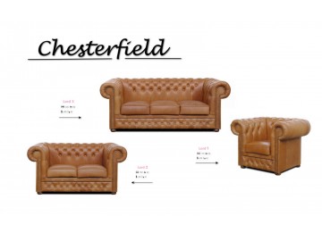 Křeslo Chesterfield Lord 1 kůže koňak