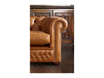 Křeslo Chesterfield Lord 1 kůže koňak