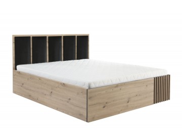Postel s úlož. prostorem 180x200 BARBUS dub artisan/černá