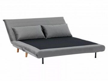 Rozkládací pohovka SPIDER II velvet šedá/buk