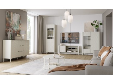 Šatní skříň na nohách 2D KENORA kašmír