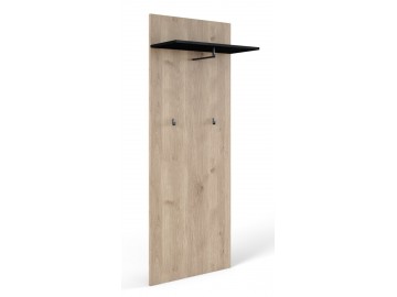 ZEMURA věšákový panel, bílý dub/černá