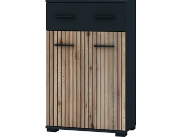 ZEMURA komoda se šuplíkem, dub Artisan/antracit