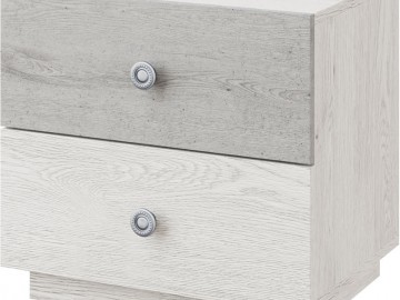 GRANUM noční stolek, light artwood/industrial