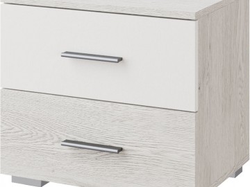 ESTEVAN noční stolek, bílá / light artwood