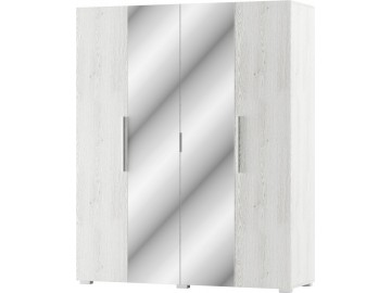 ESTEVAN šatní skříň 4D, bílá/light artwood