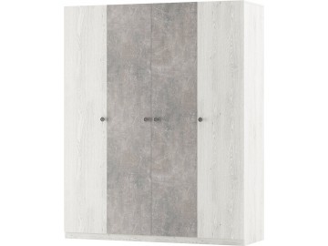 GRANUM šatní skříň 4D, light artwood/industrial