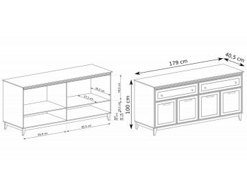 Komoda 4D2S JASPER kašmír