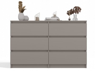 Komoda Malvína M6 120 šedá jíl