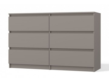 Komoda Malvína M6 120 šedá jíl