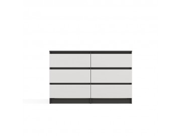 Komoda Malvína M6 120 antracit/bílá