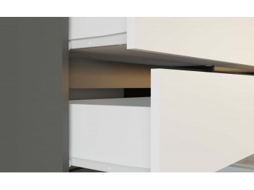 Komoda Malvína M6 120 antracit/bílá