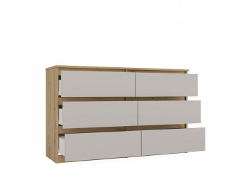 Komoda Malvína M6 120 dub artisan/kašmír
