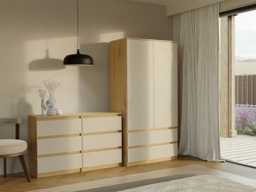 Komoda Malvína M6 120 dub artisan/kašmír